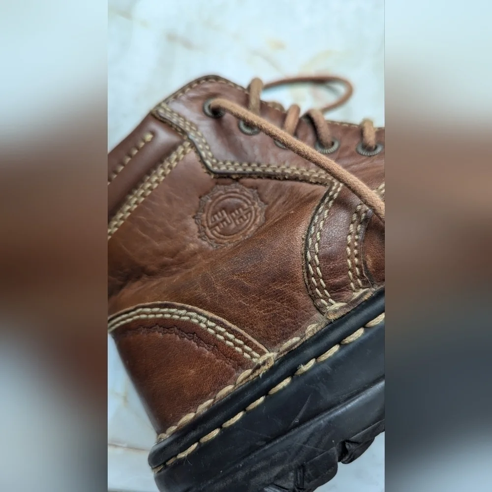 Kids Double H Leather Upper Boots Size 12D